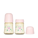 Bình đôi PPSU Grosmimi x Knotted Gấu hồng 200ml(không núm)