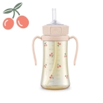 Bình ống hút PPSU Cherry 300ml nắp an toàn một chạm