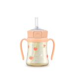 Bình ống hút PPSU Hoa đào 200ml nắp an toàn một chạm